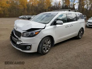 2018 Kia Sedona SX-L with VIN KNDME5C18J6370387, listed as a Copart auction lot 77415064 with 126,828 mi miles and Salvage Title. Bid and sale history available at carsss.com. Image 1.