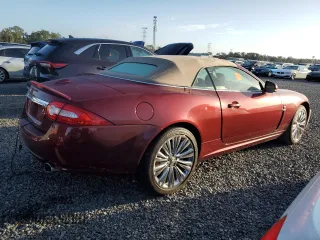 2010 Jaguar XK with VIN SAJWA4GB5ALB36814, listed as a Copart auction lot 74855444 with 0 mi miles and Salvage Title. Bid and sale history available at carsss.com. Image 3.