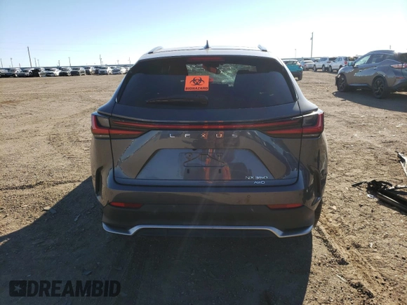 2022 Lexus NX with VIN JTJKGCEZXN2001081, listed as a Copart auction lot 72122532 with 0 mi miles. Bid and sale history available at carsss.com. Image 6.