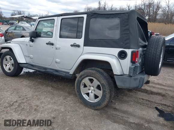 2008 Jeep Wrangler Unlimited Sahara with VIN 1J4GA59158L501099, listed as a IAAI auction lot 41743590 with 213,941 mi miles and . Bid and sale history available at DreamBid. Image 3.
