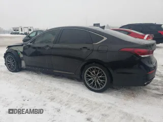 2019 Genesis G80 3.3T Sport with VIN KMHGN4JB0KU285684, listed as a Copart auction lot 42705015 with 104,352 mi miles and Salvage Title. Bid and sale history available at carsss.com. Image 2.