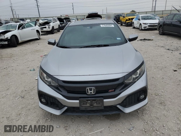 2017 Honda Civic Sedan Si with VIN 2HGFC1E51HH705216, listed as a Copart auction lot 77645594 with 77,086 mi miles and Salvage Title. Bid and sale history available at carsss.com. Image 5.