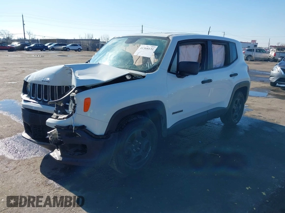 2017 Jeep Renegade Sport with VIN ZACCJAAB5HPF97197, listed as a IAAI auction lot 41368131 with 90,289 mi miles and . Bid and sale history available at DreamBid. Image 17.
