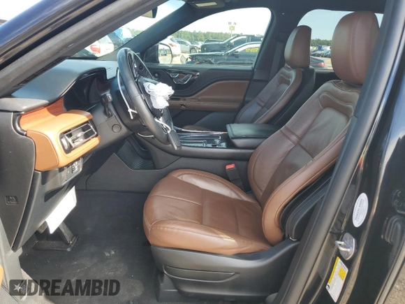 2023 Lincoln Aviator Reserve with VIN 5LM5J7WC2PGL01182, listed as a Copart auction lot 56566495 with 44,247 mi miles and Salvage title. Bid and sale history available at DreamBid. Image 7.