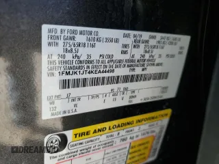 2019 Ford Expedition Max XLT with VIN 1FMJK1JT4KEA44498, listed as a Copart auction lot 47100725 with 100,678 mi miles and Salvage Title. Bid and sale history available at DreamBid. Image 13.