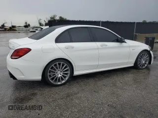 2019 Mercedes-Benz C 43 AMG with VIN 55SWF6EBXKU301576, listed as a Copart auction lot 56578005 with 98,509 mi miles and Salvage title. Bid and sale history available at DreamBid. Image 3.