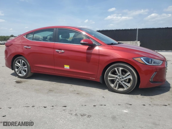 2017 Hyundai Elantra SE with VIN KMHD84LF1HU263695, listed as a Copart auction lot 54010605 with 43,259 mi miles and Salvage Title. Bid and sale history available at carsss.com. Image 4.