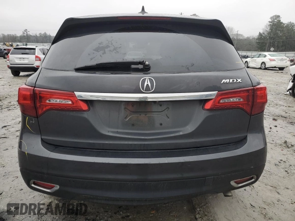 2016 Acura MDX with VIN 5FRYD3H25GB008653, listed as a Copart auction lot 42112005 with 139,712 mi miles and Salvage Title. Bid and sale history available at carsss.com. Image 6.