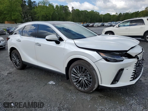 2023 Lexus RX 350h with VIN 2T2BBMCAXPC008715, listed as a Copart auction lot 52607205 with 18,421 mi miles and Salvage title. Bid and sale history available at DreamBid. Image 4.