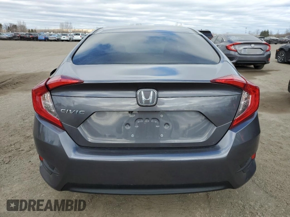2017 Honda Civic EX with VIN 2HGFC2F87HH016523, listed as a Copart auction lot 53541115 with 156,221 mi miles and Salvage Title. Bid and sale history available at DreamBid. Image 6.