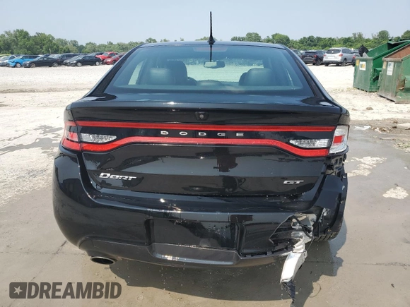 2016 Dodge Dart GT with VIN 1C3CDFEB8GD625302, listed as a Copart auction lot 60323575 with 153,974 mi miles and Salvage title. Bid and sale history available at DreamBid. Image 6.