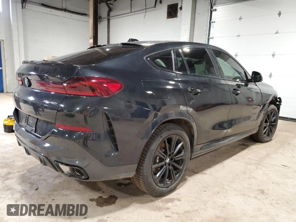 2025 BMW X6 xDrive40i z VIN 5UX33EX08S9Y77906, wystawiony jako Copart lot #53037505 z przebiegiem 2 923 mil mil oraz Czysty tytuł • Clean title. Historia ofert i sprzedaży dostępna na DreamBid. Obrazek 3.