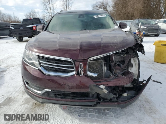 2017 Lincoln MKX Select with VIN 2LMPJ8KR7HBL11778, listed as a Copart auction lot 44276945 with 62,606 mi miles and Clean Title. Bid and sale history available at carsss.com. Image 5.