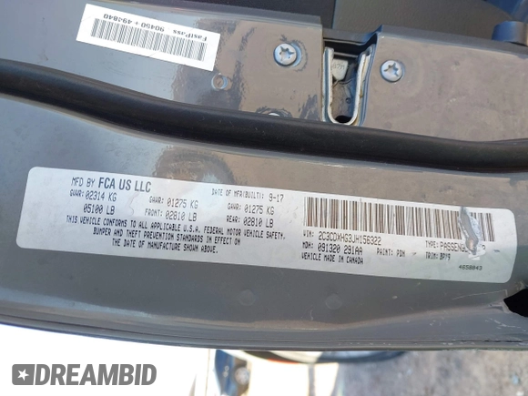 2018 Dodge Charger SXT Plus with VIN 2C3CDXHG3JH156322, listed as a IAAI auction lot 41799040 with 151,640 mi miles and . Bid and sale history available at DreamBid. Image 9.