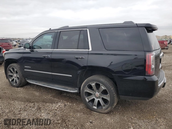2017 GMC Yukon Denali with VIN 1GKS1CKJ9HR209990, listed as a Copart auction lot 43654895 with 0 mi miles and Salvage Title. Bid and sale history available at carsss.com. Image 2.
