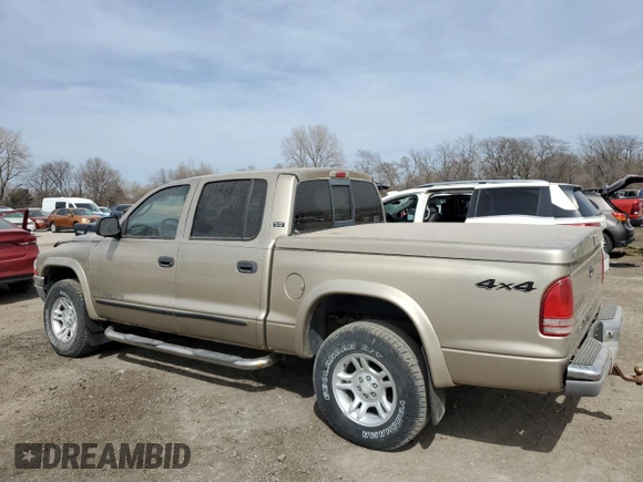 2004 Dodge Dakota SLT with VIN 1D7HG48N74S777684, listed as a Copart auction lot 49066395 with 213,419 mi miles and Salvage Title. Bid and sale history available at DreamBid. Image 2.