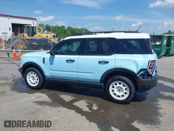 2023 Ford Bronco Sport Heritage with VIN 3FMCR9G63PRE21640, listed as a IAAI auction lot 42057428 with 29,628 mi miles and . Bid and sale history available at DreamBid. Image 14.