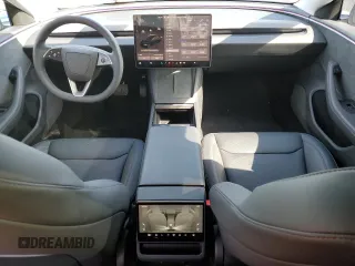 2025 Tesla Model 3 Long Range with VIN 5YJ3E1EB9SF875516, listed as a Copart auction lot 51450515 with 3,672 mi miles and Salvage Title. Bid and sale history available at DreamBid. Image 8.