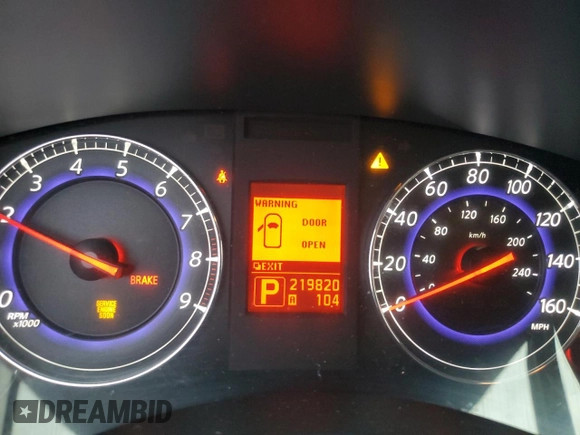 2010 Infiniti EX Journey with VIN JN1AJ0HR4AM752348, listed as a Copart auction lot 81100644 with 219,820 mi miles and Salvage Title. Bid and sale history available at DreamBid. Image 9.