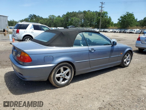 2002 BMW 3 Series 325Ci with VIN WBABS33462PG82685, listed as a Copart auction lot 55332725 with 121,614 mi miles and Salvage Title. Bid and sale history available at DreamBid. Image 3.
