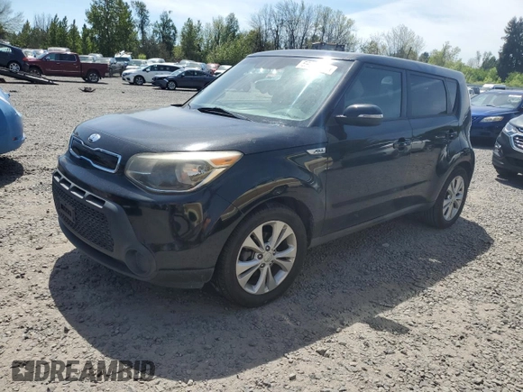 2014 Kia Soul + with VIN KNDJP3A52E7718515, listed as a Copart auction lot 56145955 with 108,544 mi miles and Salvage Title. Bid and sale history available at DreamBid. Image 1.