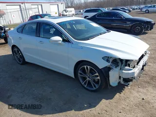 2019 Ford Fusion Titanium with VIN 3FA6P0D92KR106134, listed as a IAAI auction lot 41810793 with 134,300 mi miles and . Bid and sale history available at DreamBid. Image 1.