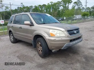 2003 Honda Pilot EX with VIN 2HKYF18563H526678, listed as a IAAI auction lot 41821187 with 412,622 mi miles and . Bid and sale history available at DreamBid. Image 1.