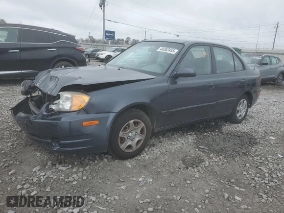 2005 Hyundai Accent GLS with VIN KMHCG45C85U671205, listed as a Copart auction lot 44362455 with 93,032 mi miles and Salvage Title. Bid and sale history available at carsss.com. Image 1.