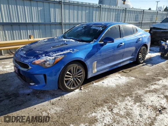 2018 Kia Stinger with VIN KNAE15LA6J6031365, listed as a Copart auction lot 87722525 with 62,489 mi miles and Salvage Title. Bid and sale history available at DreamBid. Image 1.