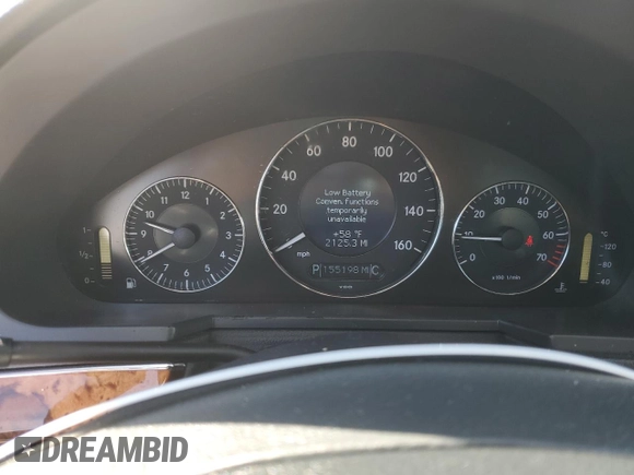 2006 Mercedes-Benz E 350 with VIN WDBUF87J86X199584, listed as a Copart auction lot 50332655 with 155,198 mi miles and Salvage Title. Bid and sale history available at DreamBid. Image 9.