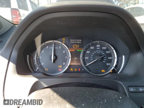 2020 Acura TLX with VIN 19UUB2F31LA002056, listed as a Copart auction lot 49848115 with 72,563 mi miles and Salvage title. Bid and sale history available at DreamBid. Image 9.