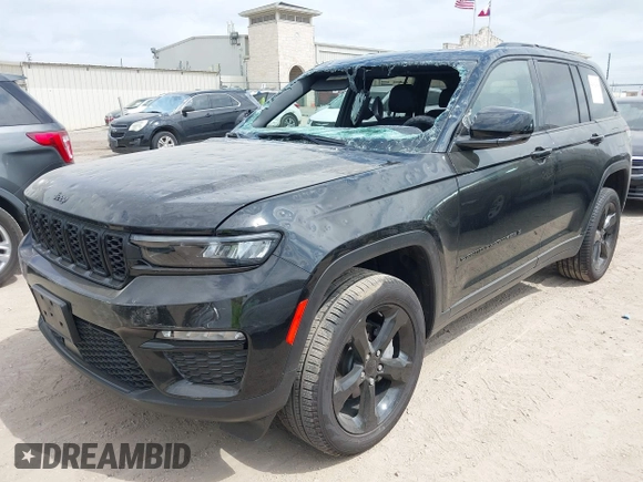 2024 Jeep Grand Cherokee Limited with VIN 1C4RJHBG9RC168955, listed as a IAAI auction lot 42032904 with 7,496 mi miles and . Bid and sale history available at DreamBid. Image 18.