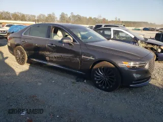 2020 Genesis G90 3.3T Premium with VIN KMTF34PA3LU083249, listed as a Copart auction lot 77643584 with 15,230 mi miles and Salvage Title. Bid and sale history available at carsss.com. Image 4.