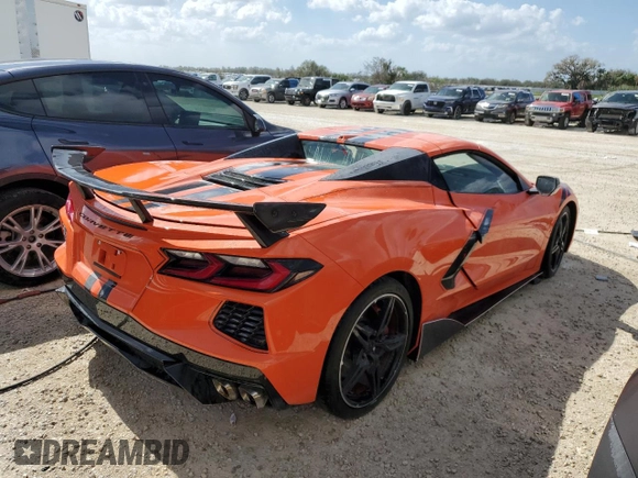 2020 Chevrolet Corvette 3LT with VIN 1G1Y83D40L5111321, listed as a Copart auction lot 77234354 with 0 mi miles and Salvage Title. Bid and sale history available at carsss.com. Image 3.