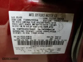 2005 Ford Five Hundred Limited with VIN 1FAFP25105G184802, listed as a Copart auction lot 71922334 with 233,161 mi miles and Salvage Title. Bid and sale history available at carsss.com. Image 12.