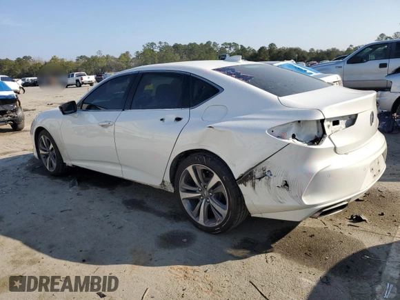 2021 Acura TLX w/Advance Package with VIN 19UUB5F61MA000935, listed as a Copart auction lot 44229255 with 62,922 mi miles and Salvage Title. Bid and sale history available at carsss.com. Image 2.