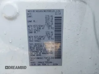 2014 Nissan Rogue SV with VIN 5N1AT2MK6EC785130, listed as a IAAI auction lot 41325704 with 227,615 mi miles. Bid and sale history available at carsss.com. Image 9.