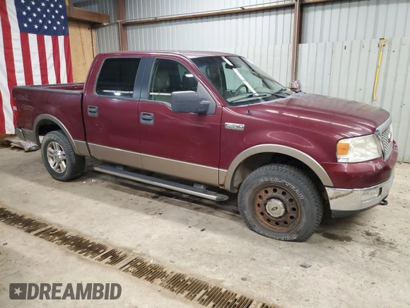 2005 Ford F-150 XLT with VIN 1FTPW14575KF00483, listed as a Copart auction lot 49797945 with 183,420 mi miles and Salvage Title. Bid and sale history available at carsss.com. Image 4.