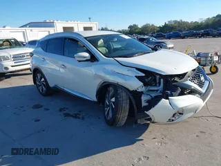 2019 Nissan Murano Platinum with VIN 5N1AZ2MJ5KN159574, listed as a IAAI auction lot 41303760 with 89,248 mi miles and . Bid and sale history available at DreamBid. Image 1.