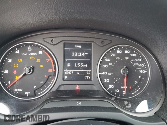 2019 Audi A3 Sedan Premium with VIN WAUAUGFF1K1013136, listed as a Copart auction lot 48603865 with 69,977 mi miles and Salvage Title. Bid and sale history available at carsss.com. Image 9.