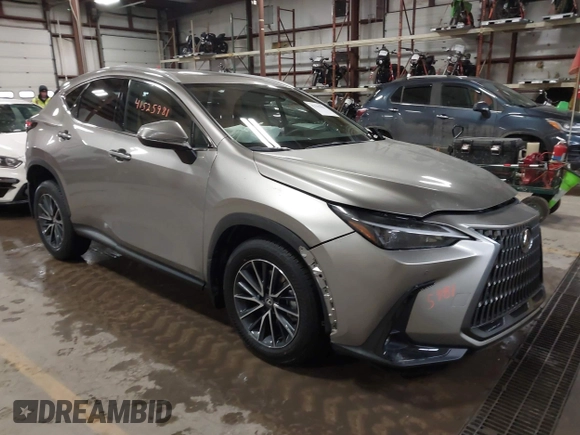 2025 Lexus NX 350h with VIN 2T2AKCEZ8SC043058, listed as a IAAI auction lot 41525981 with 1,575 mi miles and . Bid and sale history available at DreamBid. Image 1.