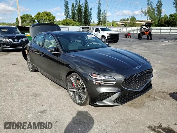 2024 Genesis G70 Sport Advanced with VIN KMTG54SE3RU137196, listed as a Copart auction lot 76329834 with 1,348 mi miles and Salvage Title. Bid and sale history available at DreamBid. Image 11.