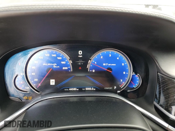 2018 BMW 7 Series 750i with VIN WBA7F0C58JGM23743, listed as a Copart auction lot 63465144 with 44,580 mi miles and Salvage Title. Bid and sale history available at carsss.com. Image 9.