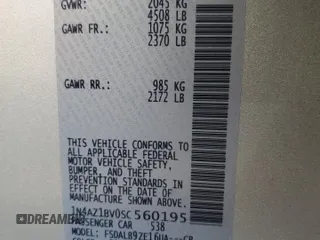 2025 Nissan LEAF S with VIN 1N4AZ1BV0SC560195, listed as a Copart auction lot 73803714 with 1,728 mi miles and Salvage Title. Bid and sale history available at carsss.com. Image 12.