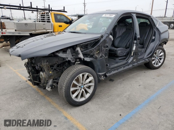 2019 BMW X6 xDrive50i with VIN 5UXKU6C52KLP60521, listed as a Copart auction lot 76317864 with 15,243 mi miles and Clean Title. Bid and sale history available at carsss.com. Image 1.