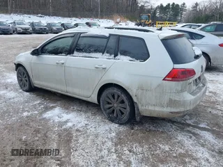 2017 Volkswagen Golf SportWagen S with VIN 3VW017AU2HM533268, listed as a IAAI auction lot 41450320 with 93,745 mi miles. Bid and sale history available at carsss.com. Image 3.