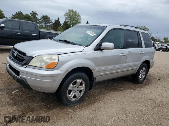 2003 Honda Pilot EX z VIN 2HKYF18583H515617, wystawiony jako Copart lot #55143045 z przebiegiem 175 976 mil mil oraz Szkoda całkowita • Salvage title. Historia ofert i sprzedaży dostępna na DreamBid. Obrazek 1.