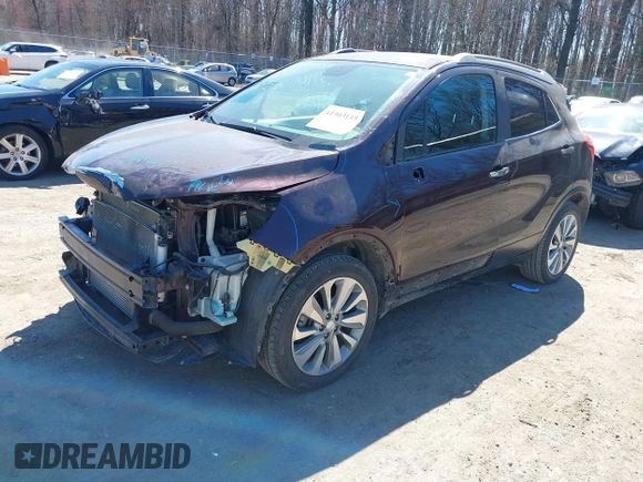 2018 Buick Encore Preferred with VIN KL4CJASB9JB682147, listed as a IAAI auction lot 41903115 with 57,897 mi miles and . Bid and sale history available at carsss.com. Image 17.