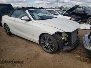 2018 BMW 2 Series 230i xDrive with VIN WBA2K1C56JVB64714, listed as a Copart auction lot 74342484 with 22,653 mi miles and Salvage Title. Bid and sale history available at carsss.com. Image 4.