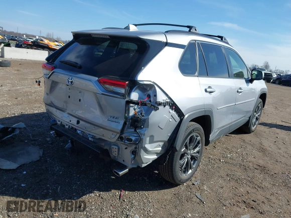 2024 Toyota RAV4 Hybrid XLE Premium with VIN JTMB6RFV8RD134274, listed as a IAAI auction lot 41846740 with 12,648 mi miles. Bid and sale history available at carsss.com. Image 4.